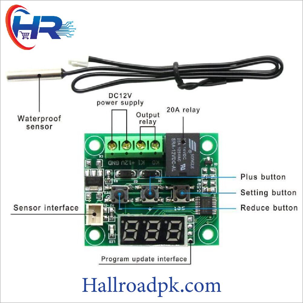 W1209XH-W1209HW-557 Digital Thermostat Temperature Controller Incubator Controller